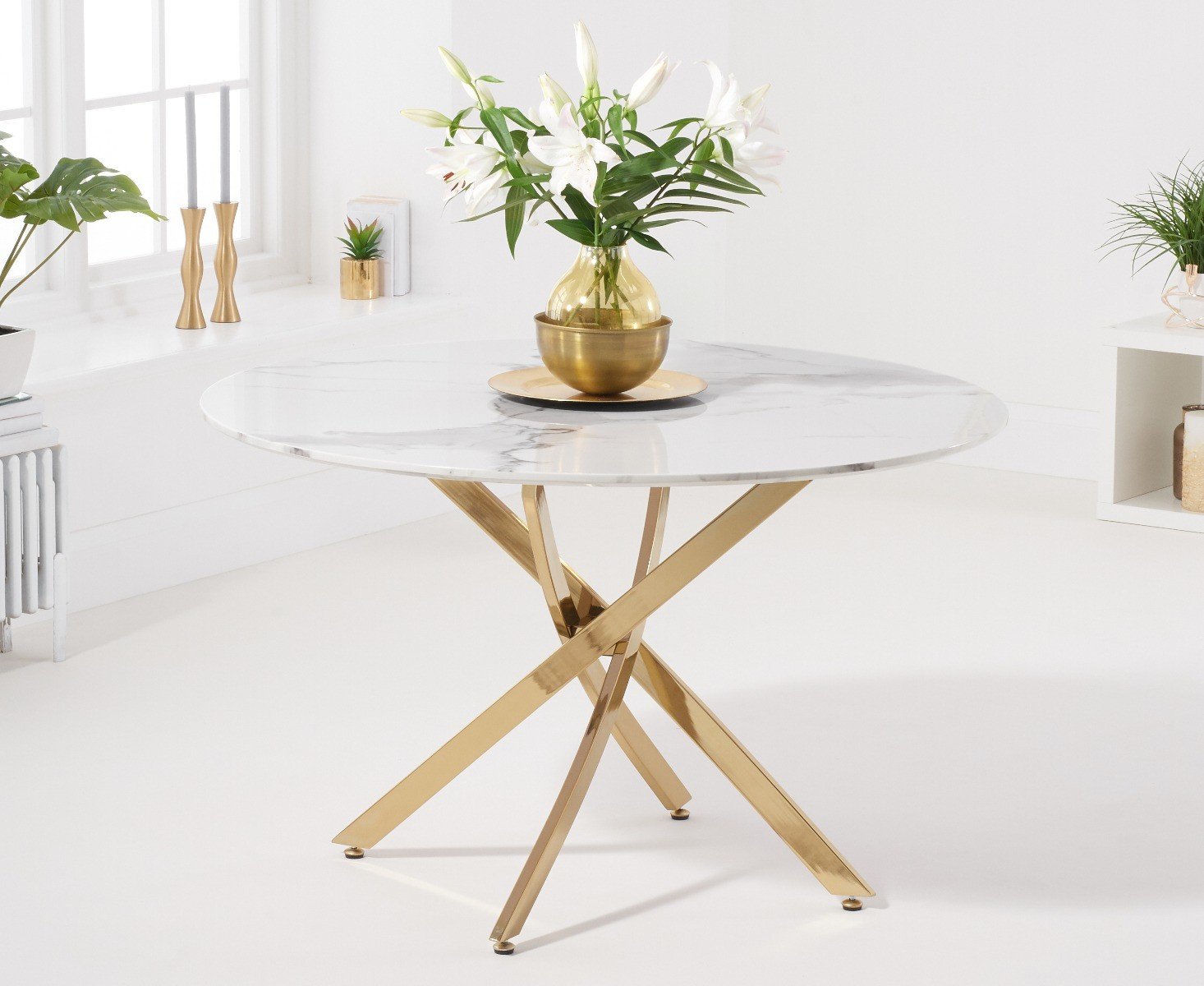 Nixon 120cm Round White Dining Table