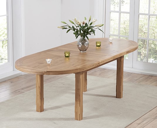 Product photograph of Extending Caversham Oak Oval Dining Table from Oak Furniture Superstore