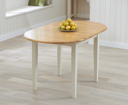 Product photograph of Amalfi Oak And Cream Painted Extending Table from Oak Furniture Superstore