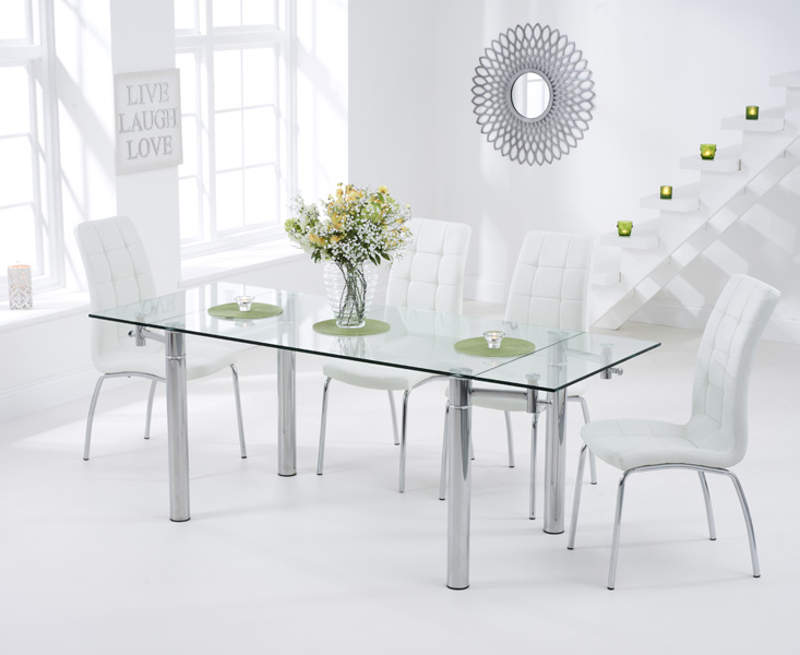 Glass extension dining table cheap