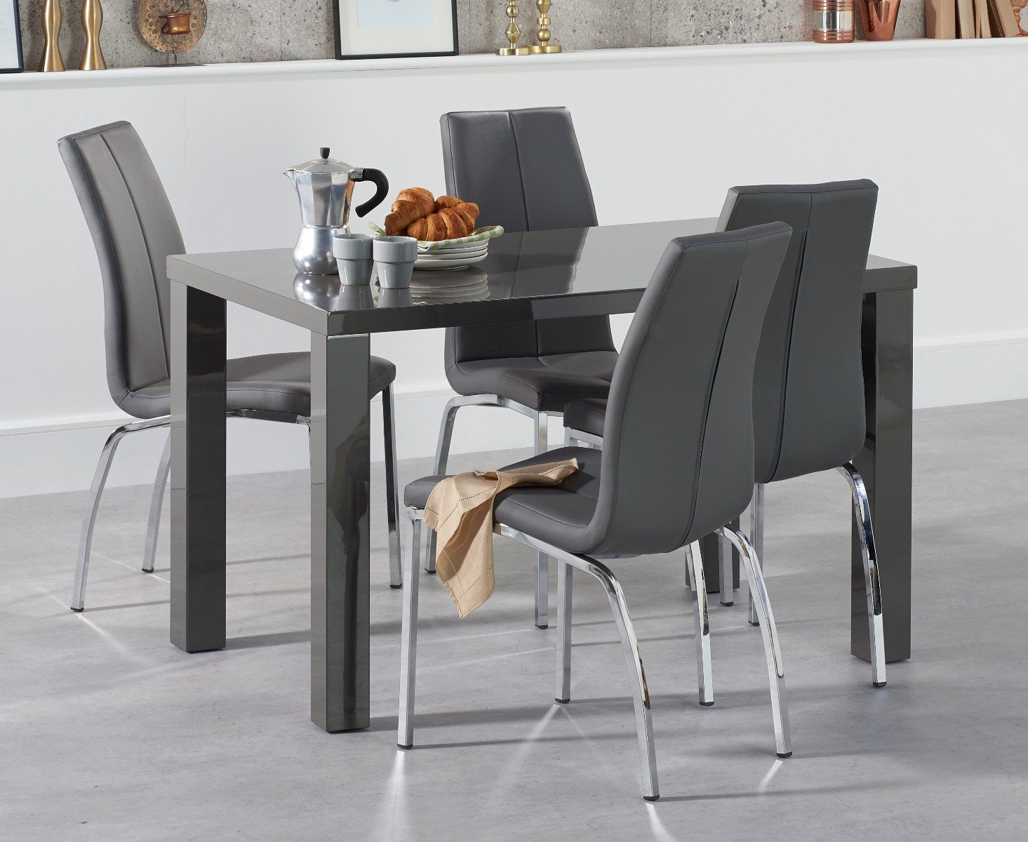 Grey gloss kitchen table online