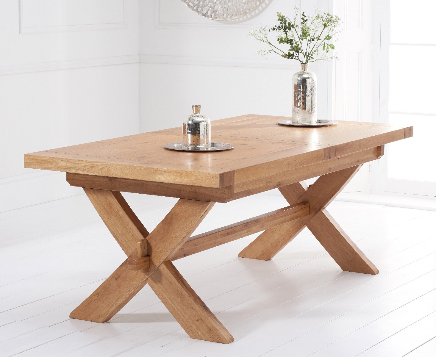 Product photograph of Extending Bordeaux 200cm Oak Dining Table from Oak Furniture Superstore