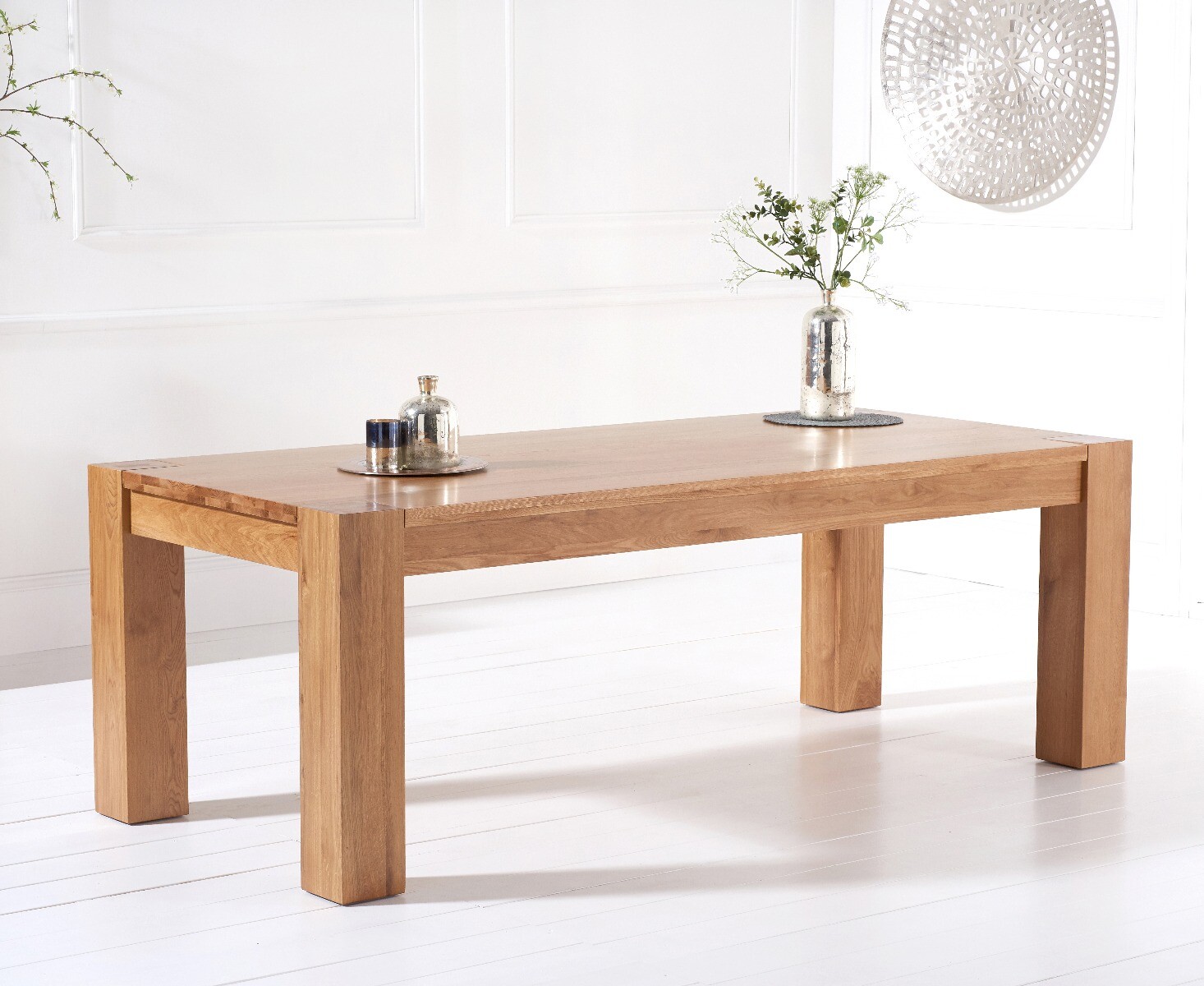Product photograph of Thames 300cm Oak Dining Table from Oak Furniture Superstore