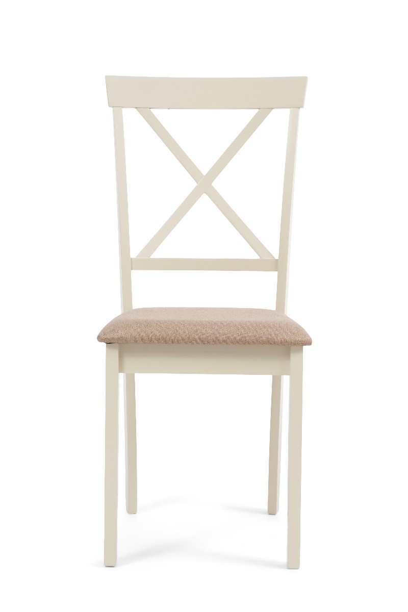 Epsom Oak And Cream Dining Chairs With Fabric Seats