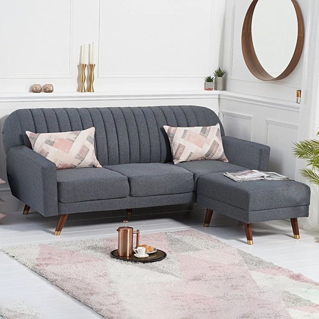 Elise Reversible Sofa Bed In Grey Linen