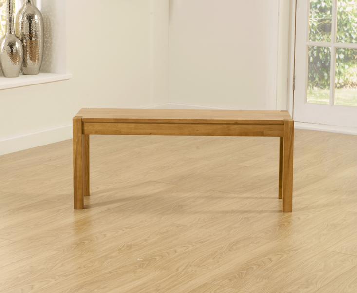 Product photograph of Oxford Solid Oak Bench from Oak Furniture Superstore