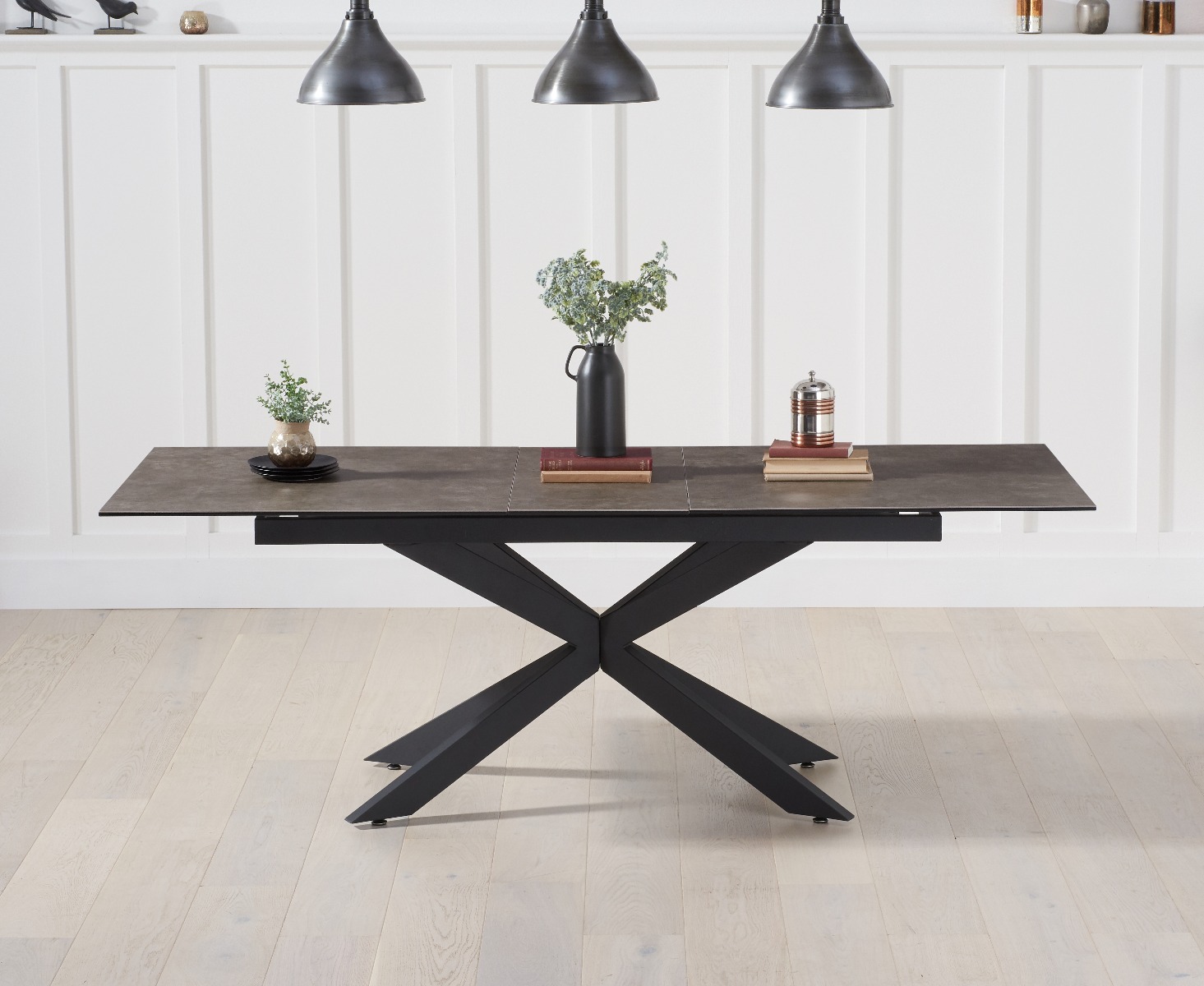 Boston 180cm Extending Mink Ceramic Dining Table