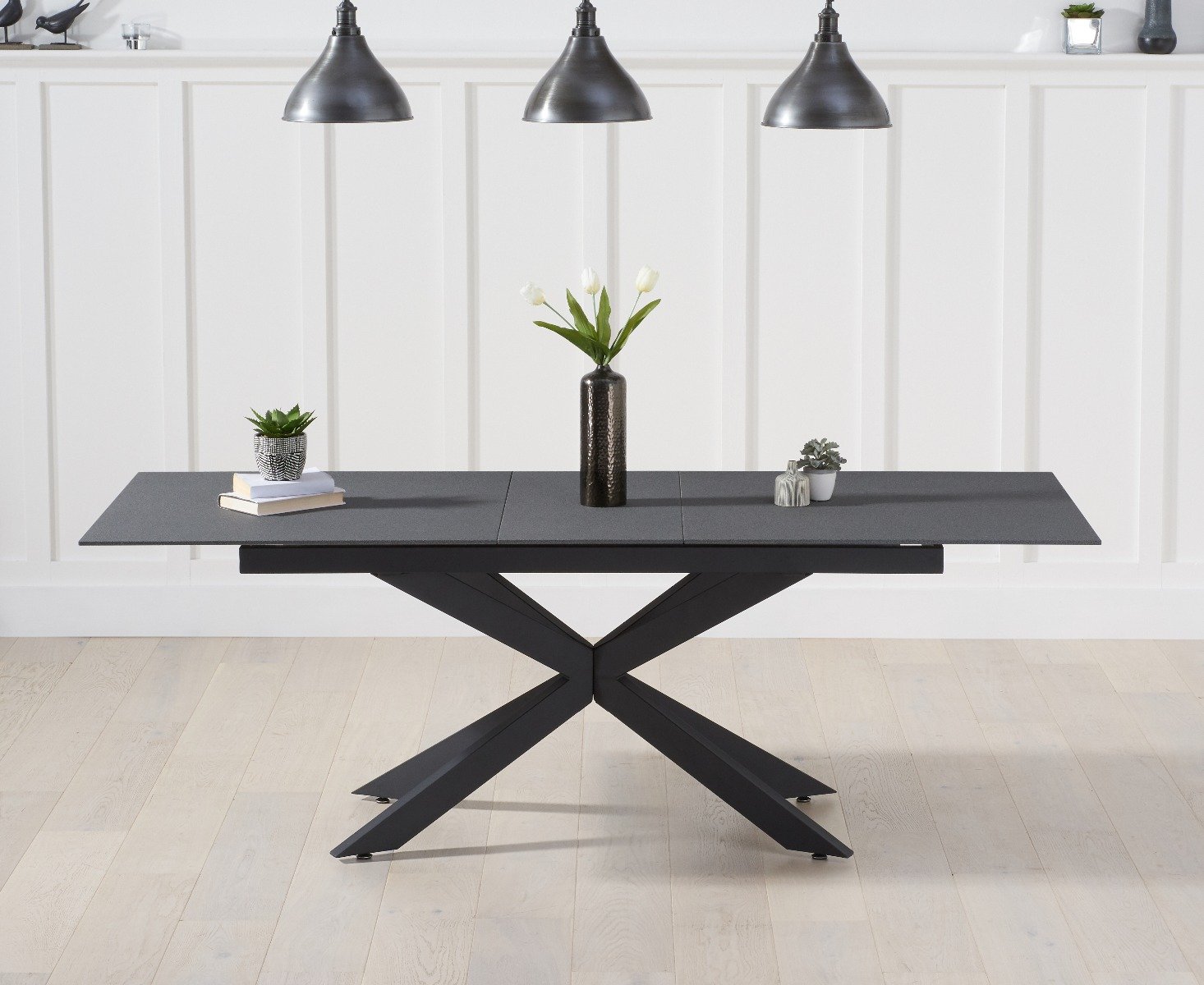 Boston 180cm Extending Grey Stone Dining Table