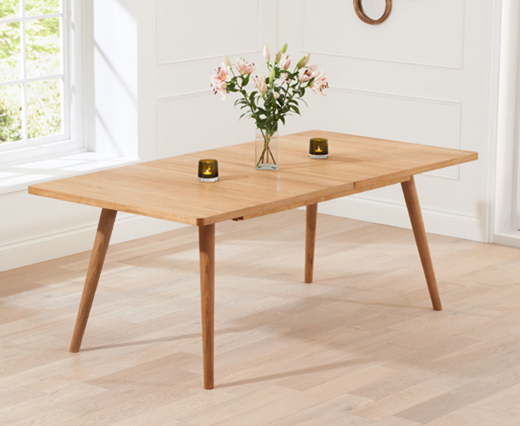 Product photograph of Tivoli 150cm Retro Oak Extending Dining Table from Oak Furniture Superstore
