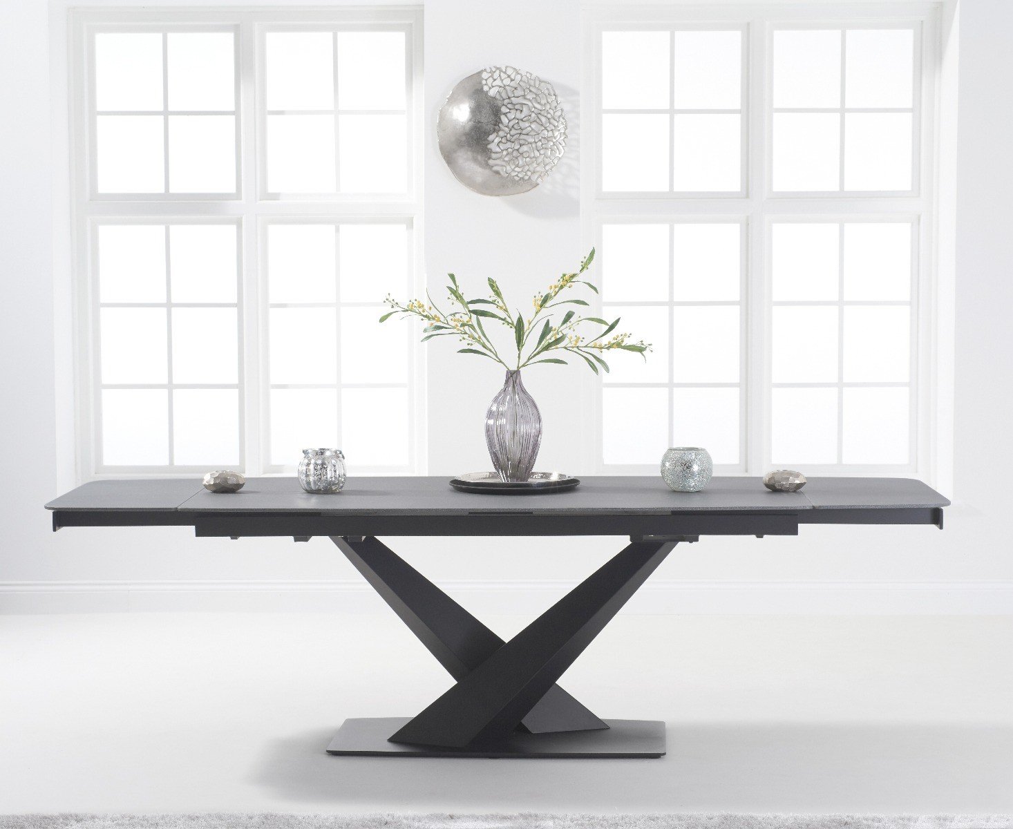 Product photograph of Extending Jacob 180cm Grey Stone Dining Table from Oak Furniture Superstore