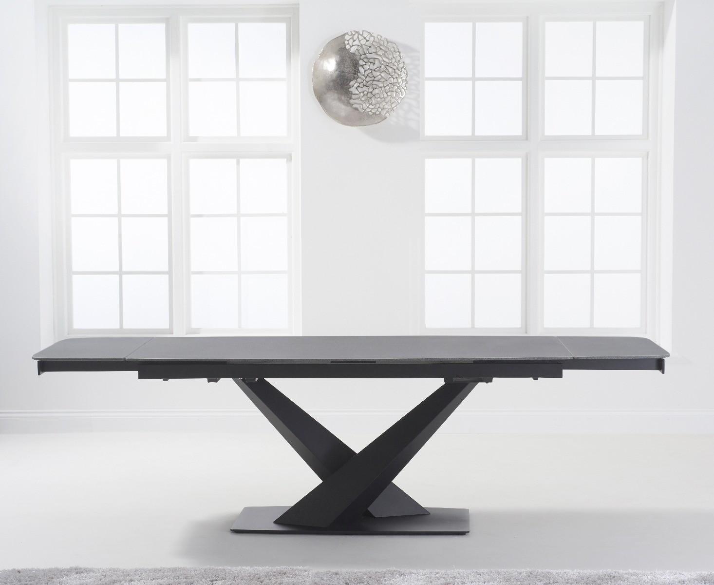 Product photograph of Extending Jacob 180cm Grey Stone Dining Table from Oak Furniture Superstore.