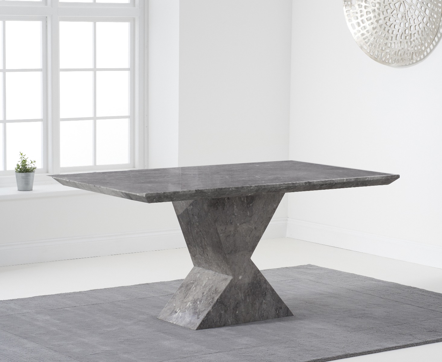 Photo 1 of Aaron 160cm marble grey dining table