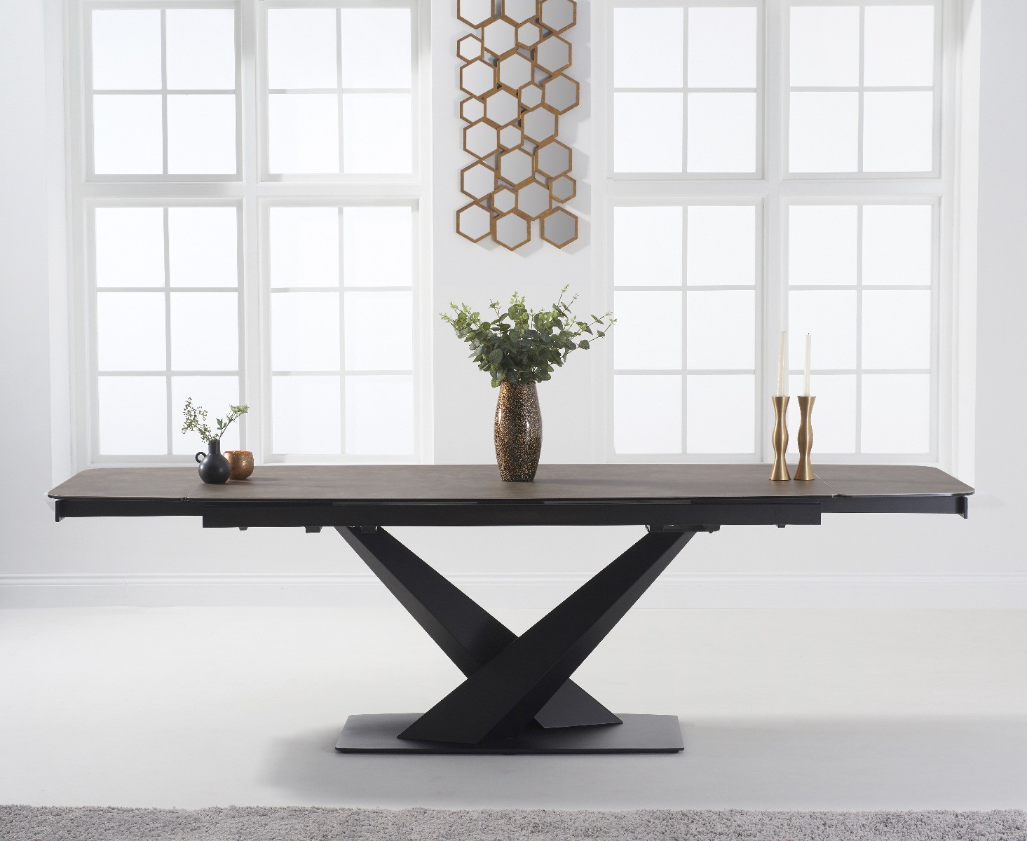 Extending Jacob 180cm Mink Ceramic Dining Table