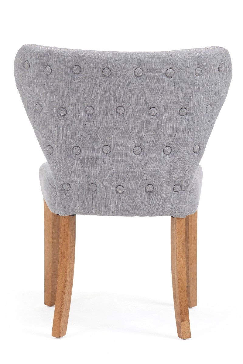 Photo 4 of Isla grey fabric dining chairs