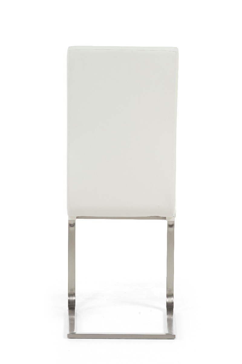 Photo 5 of Malaga white faux leather dining chairs
