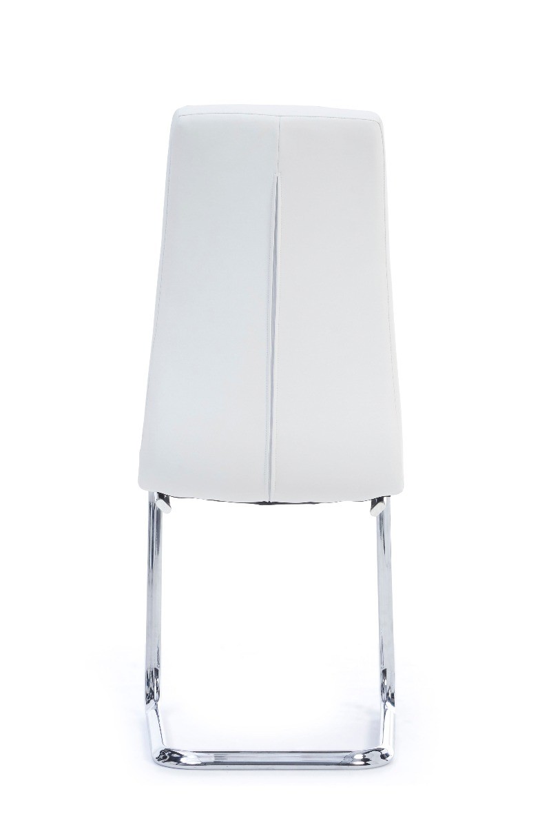 Photo 5 of Vigo white faux leather dining chairs