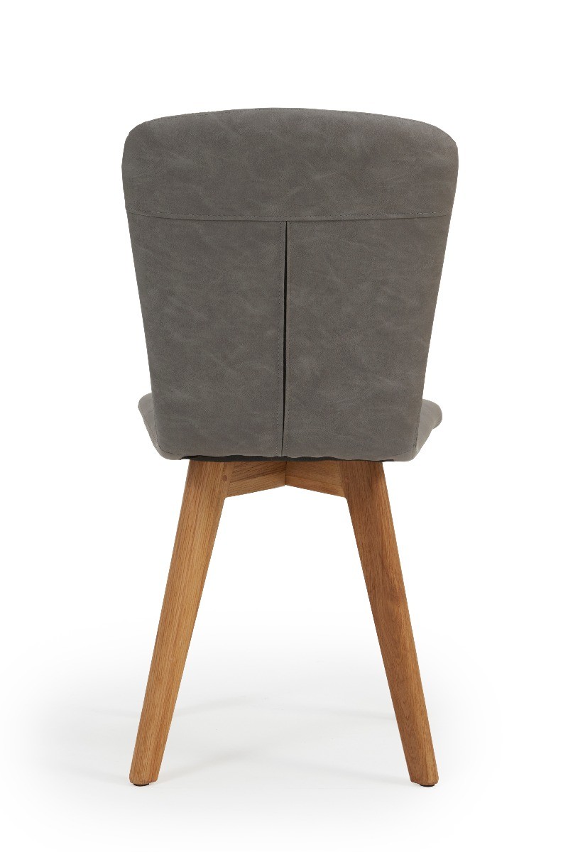 Photo 5 of Ruben retro faux leather grey dining chairs