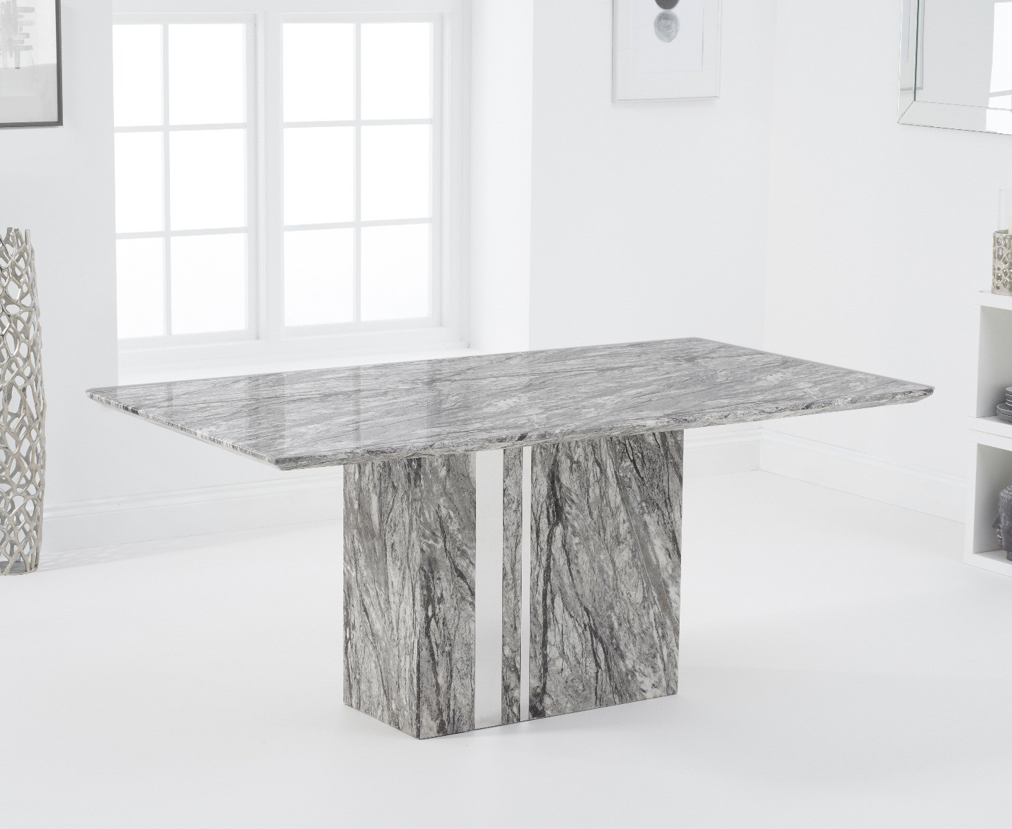 Photo 1 of Alicia 180cm grey marble dining table