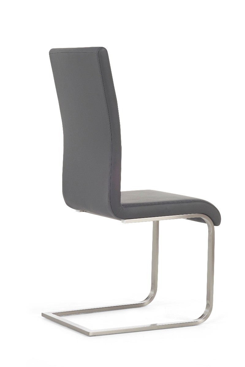 Photo 4 of Austin grey faux leather dining chairs