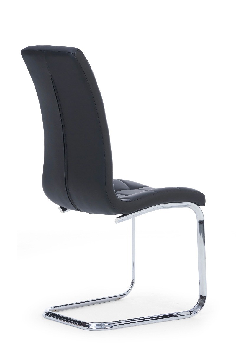 Photo 4 of Vigo black faux leather dining chairs