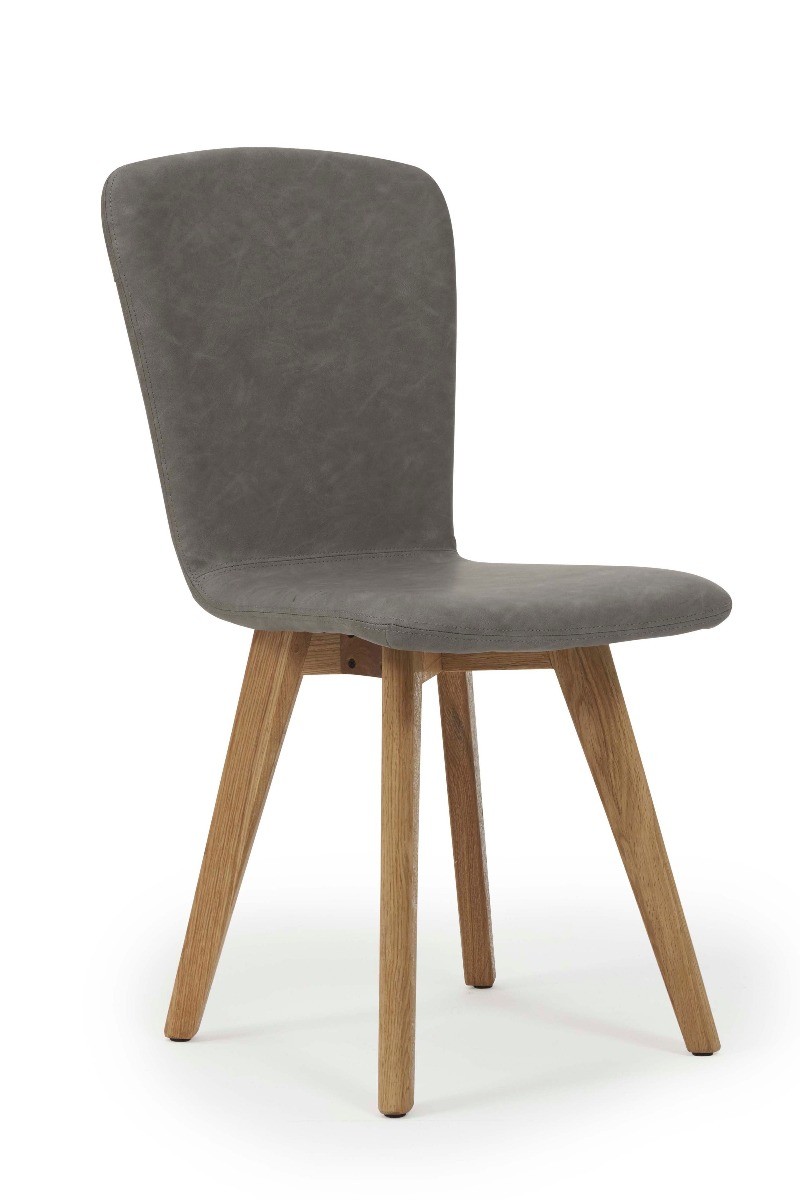 Photo 2 of Ruben retro faux leather grey dining chairs