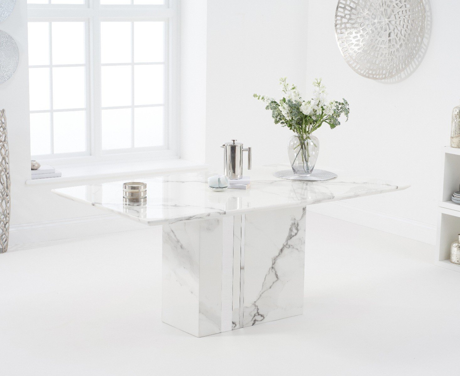Marble deals table white