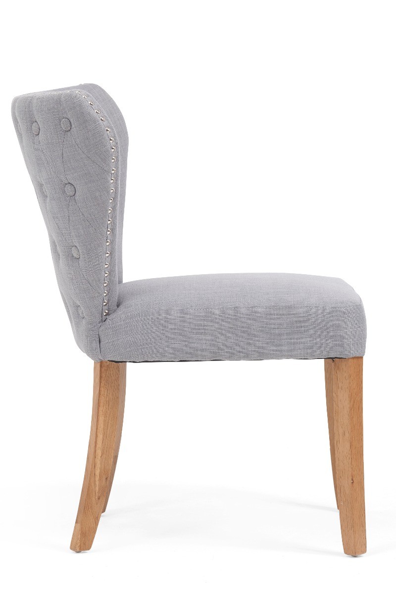 Photo 2 of Isla grey fabric dining chairs