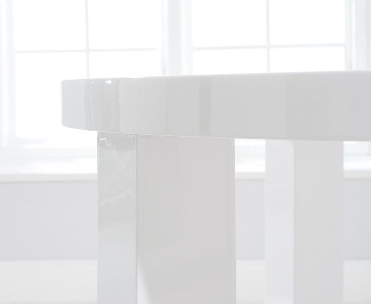 Photo 2 of Atlanta 120cm round white high gloss dining table