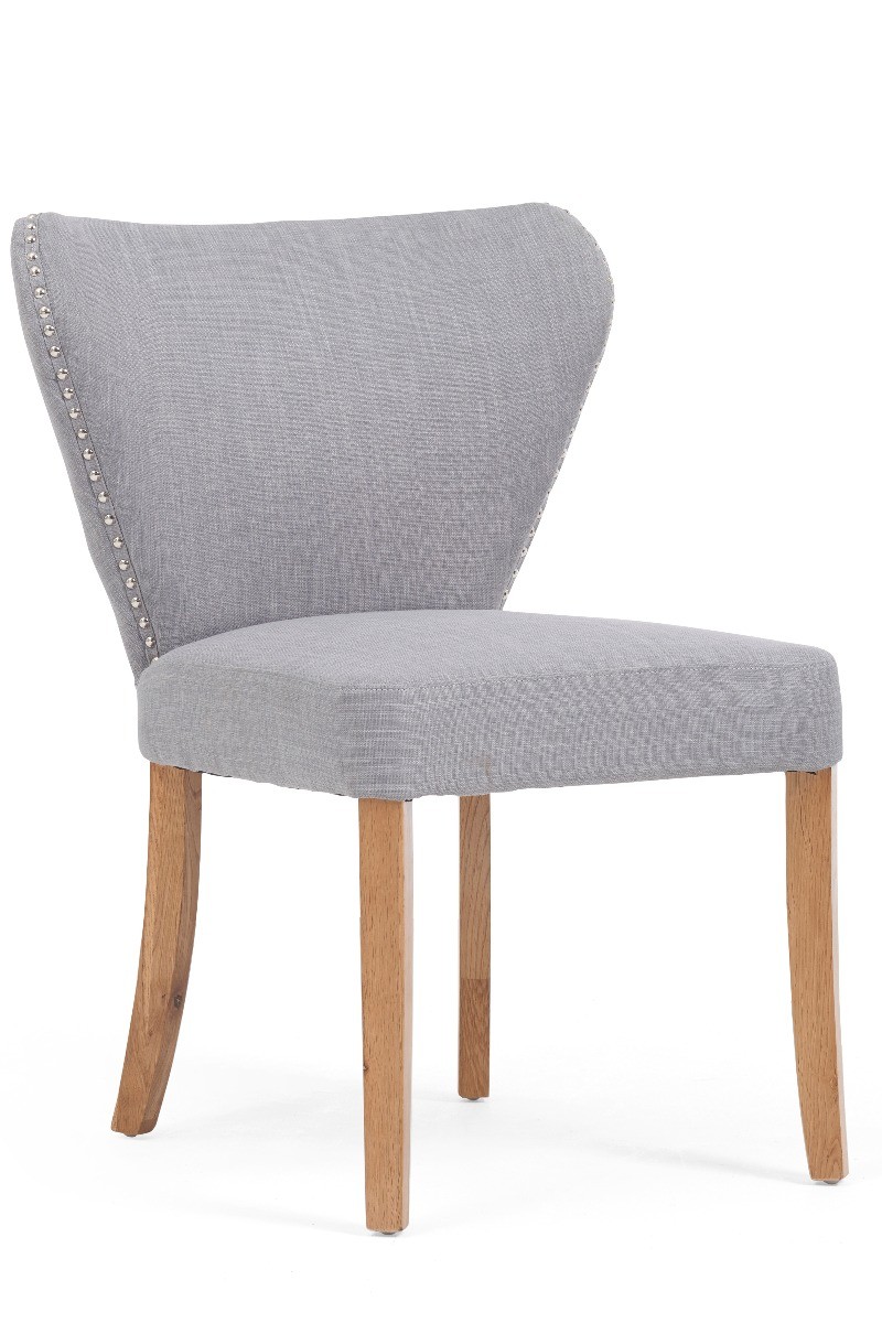 Photo 1 of Isla grey fabric dining chairs
