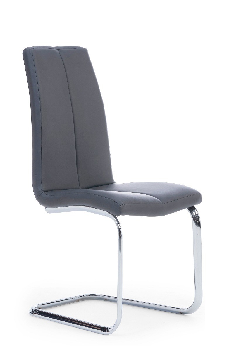 Photo 2 of Gianni grey faux leather dining chairs