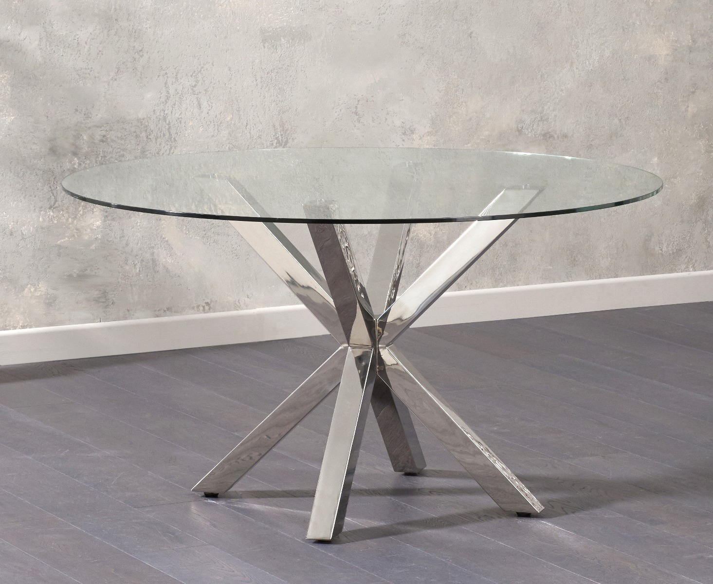 Photo 2 of Rodin 135cm round glass dining table