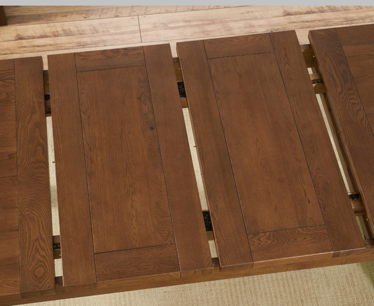 Photo 3 of Extending normandy 150cm dark oak dining table