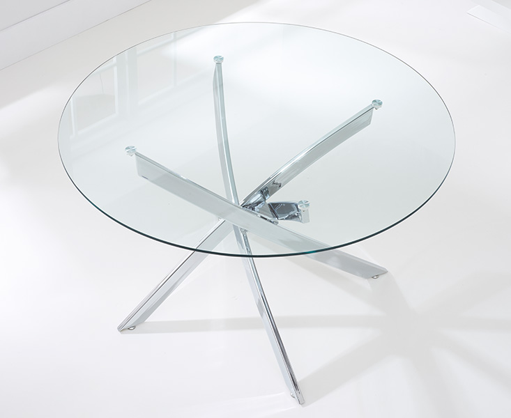 Photo 3 of Denver 110cm glass dining table