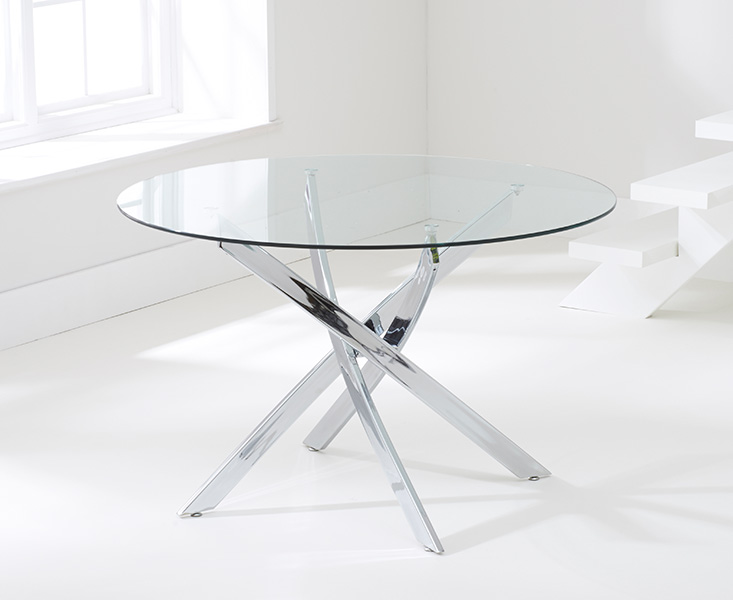 Photo 1 of Denver 120cm glass dining table