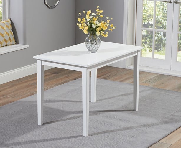 Chiltern 114cm White Painted Dining Table at Oak Furniture Superstore