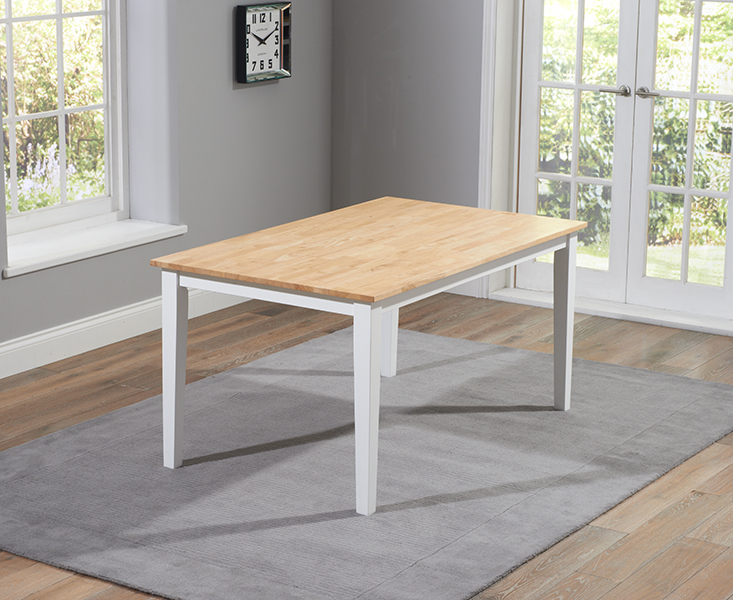 Photo 1 of Chiltern 150cm white and oak painted dining table