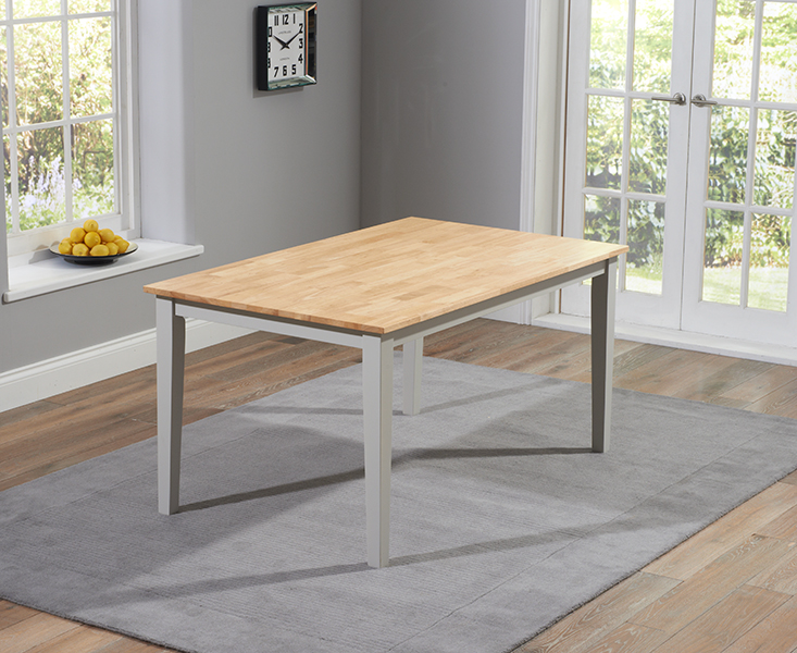 Photo 2 of Chiltern 150cm grey and oak painted dining table