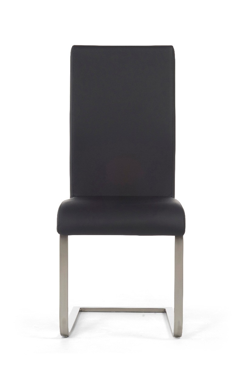 Photo 1 of Austin black faux leather dining chairs