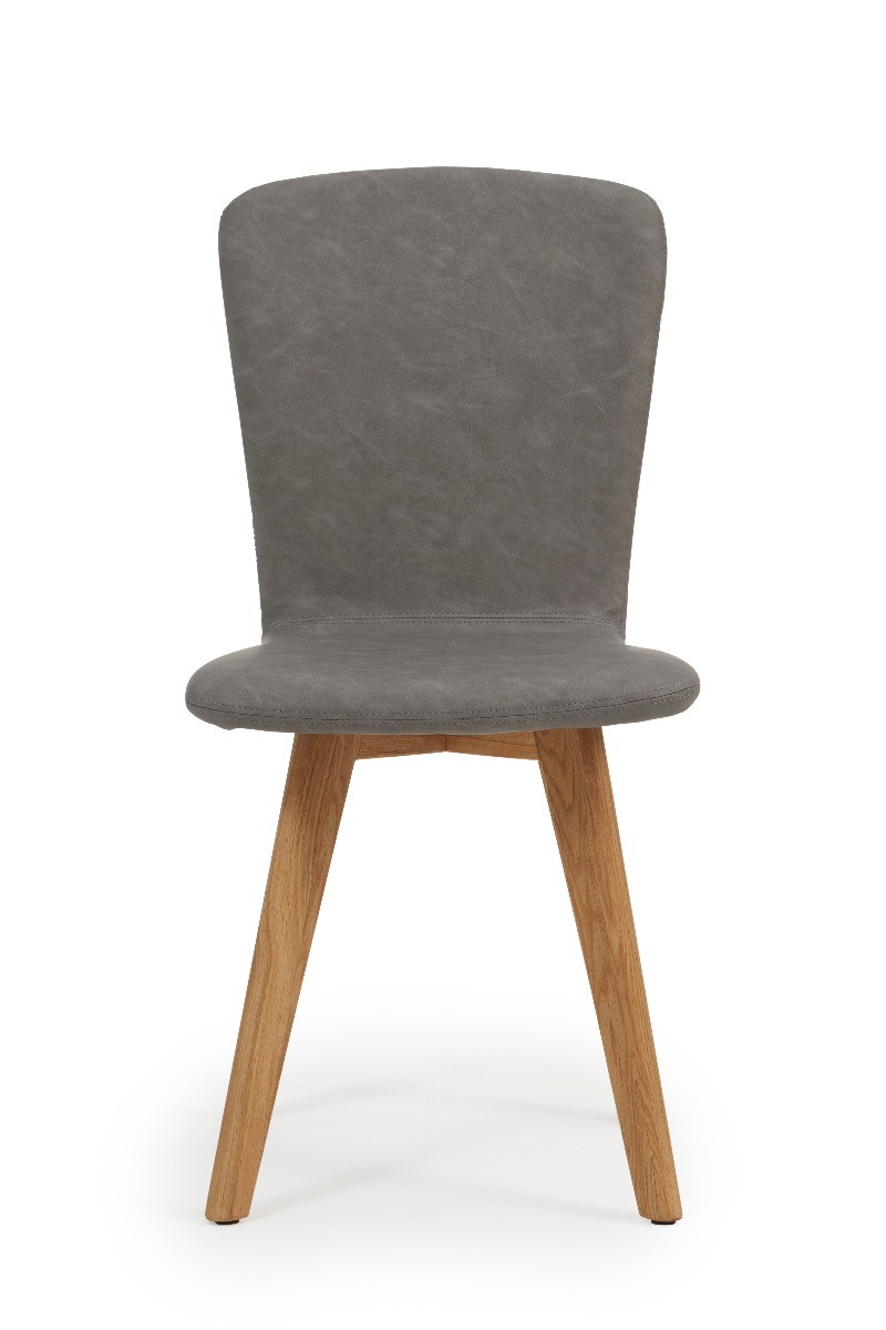 Photo 1 of Ruben retro faux leather grey dining chairs