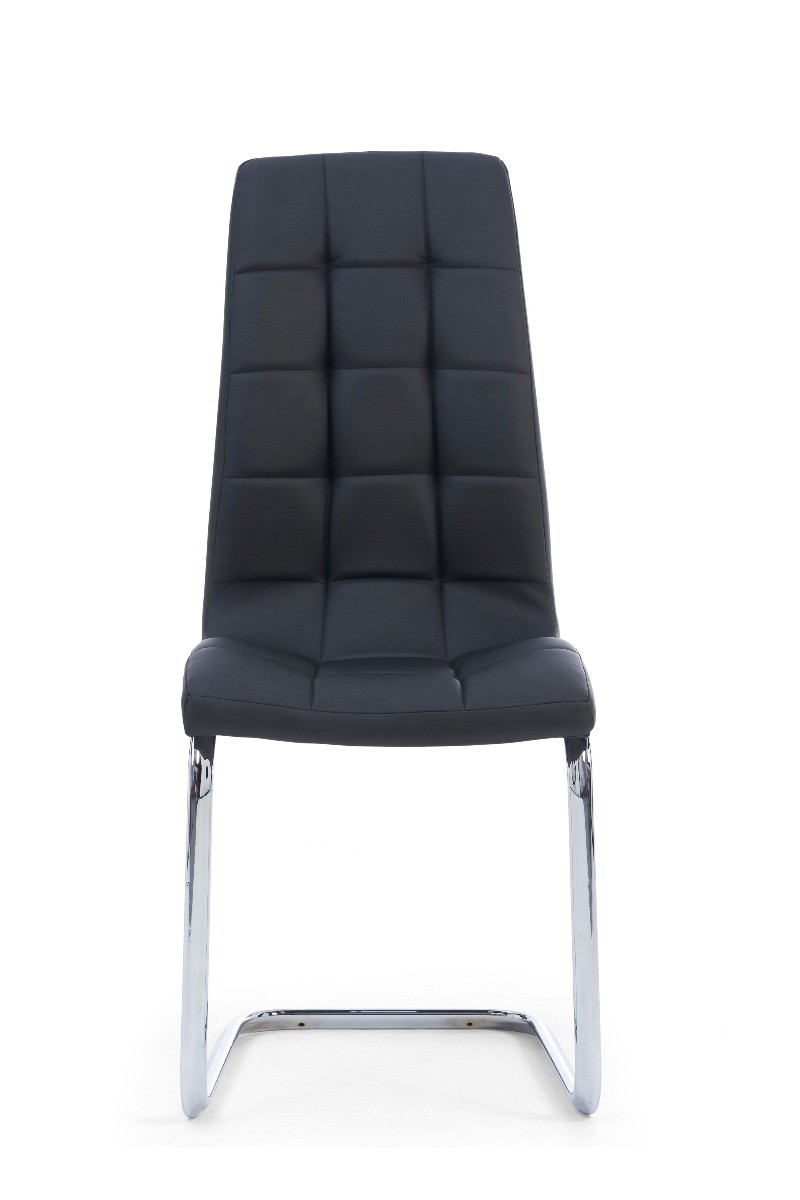 Photo 1 of Vigo black faux leather dining chairs