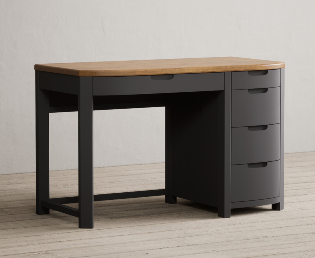 Photo 1 of Bradwell oak and charcoal painted computer desk