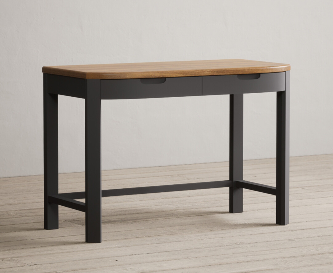 Photo 1 of Bradwell oak and charcoal painted compact desk