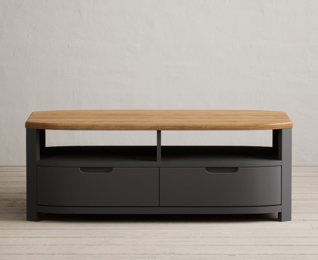 Bradwell Oak And Charcoal Painted 4 Drawer Coffee Table