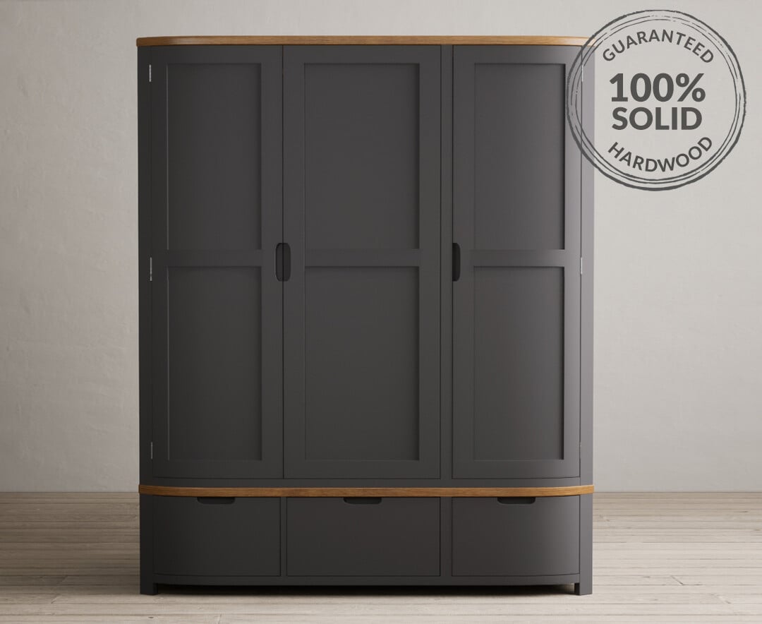 Flat pack store solid oak wardrobes