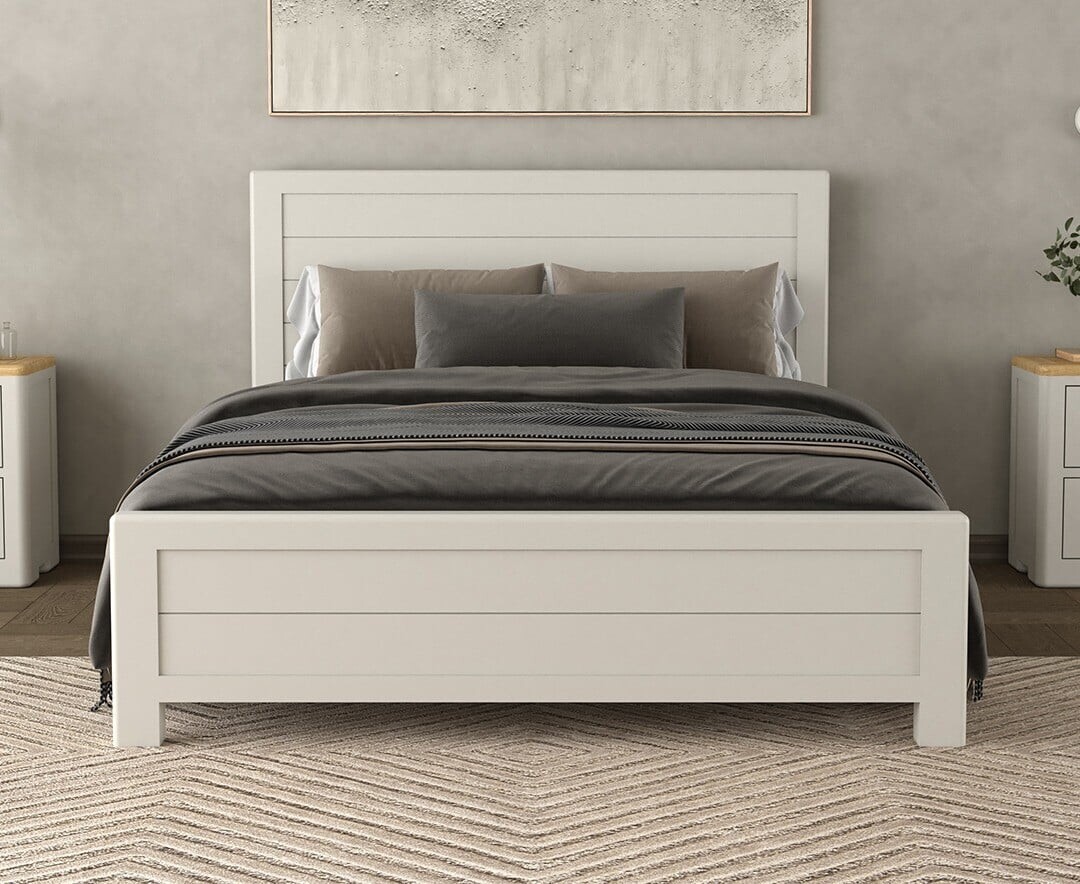 Alba Soft White Painted King Size Bed