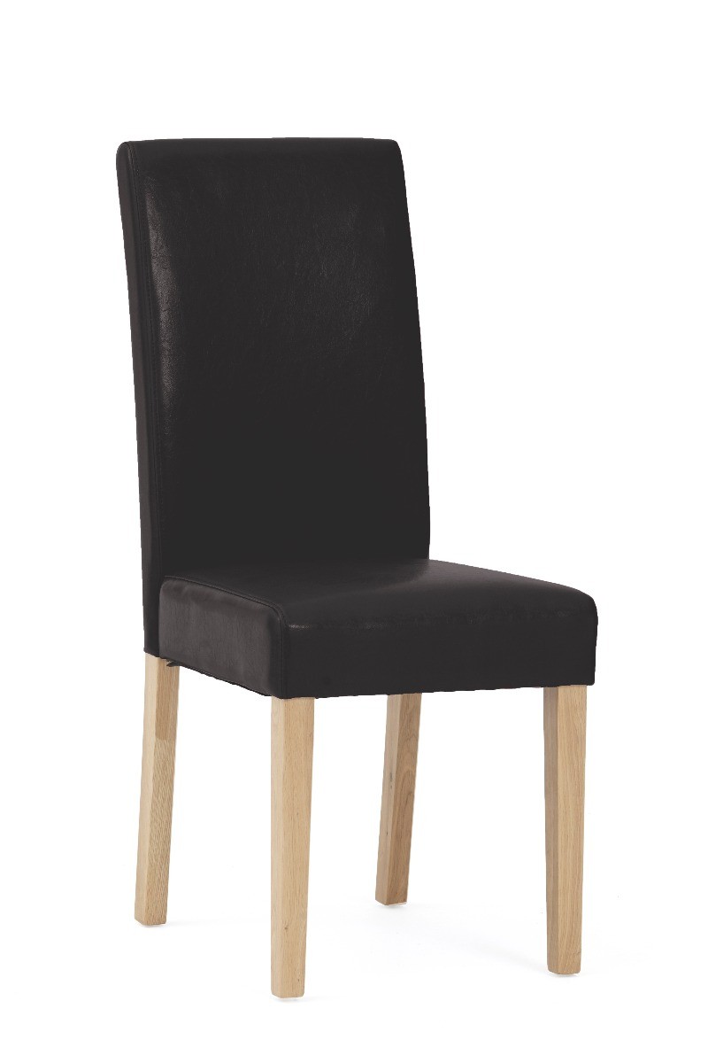 Photo 1 of Olivia black faux leather dining chairs