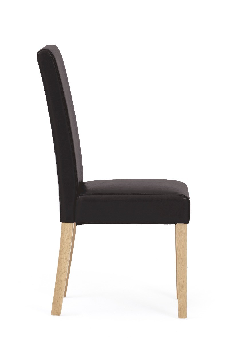 Photo 2 of Olivia black faux leather dining chairs