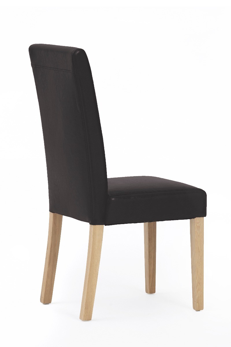 Photo 3 of Olivia black faux leather dining chairs