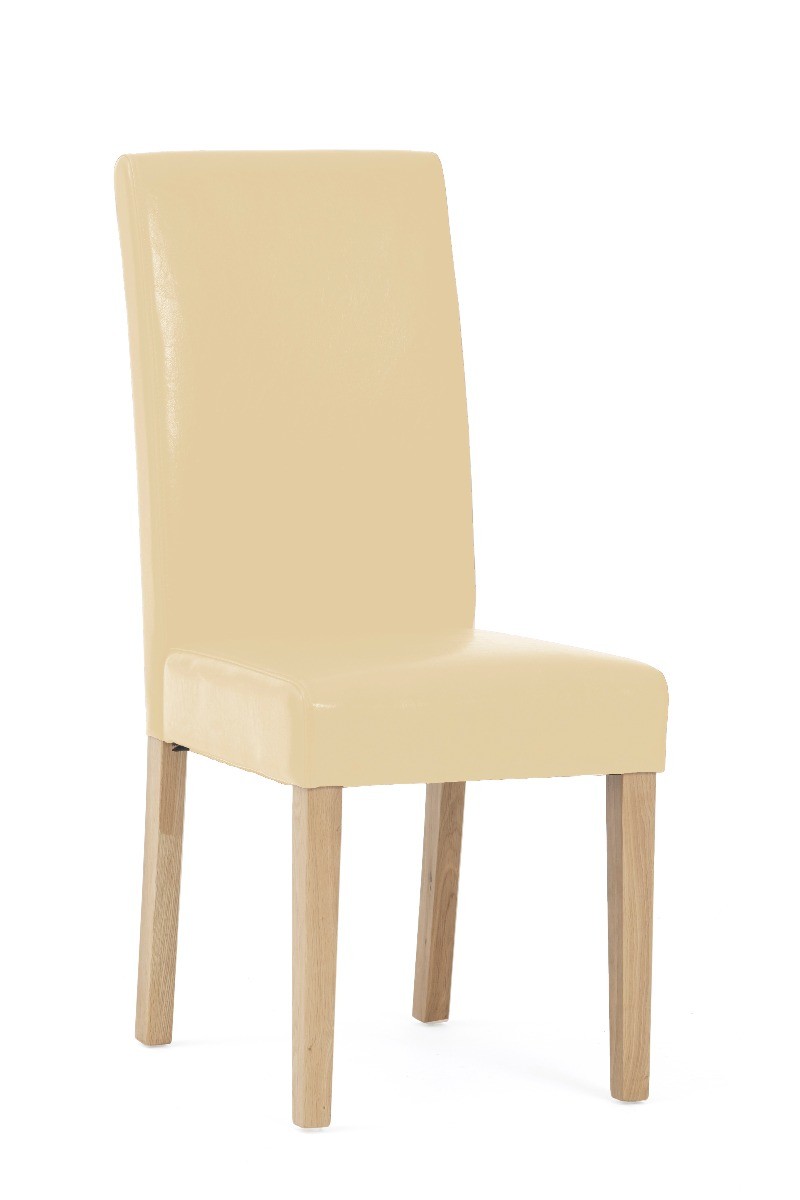 Photo 2 of Olivia cream faux leather dining chairs
