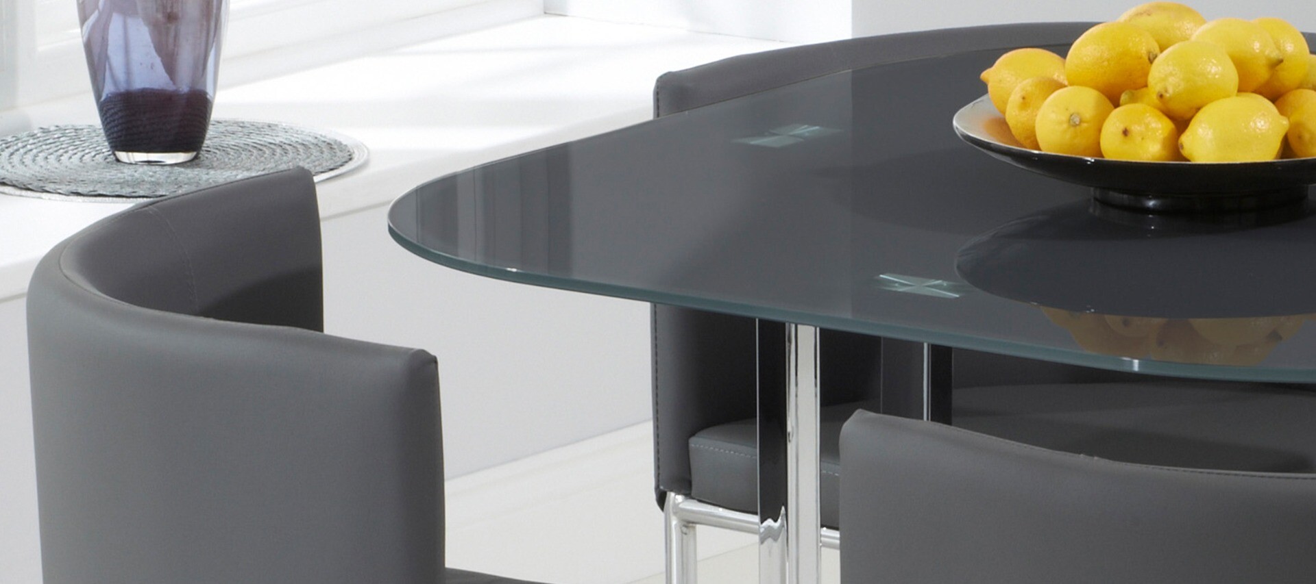 Photo 3 of Algarve grey glass dining table